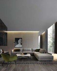 poliform contemporary living room