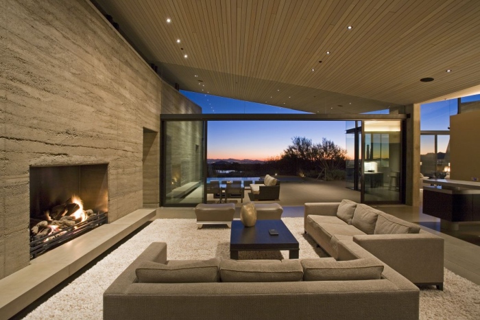 bright minimalist living room 