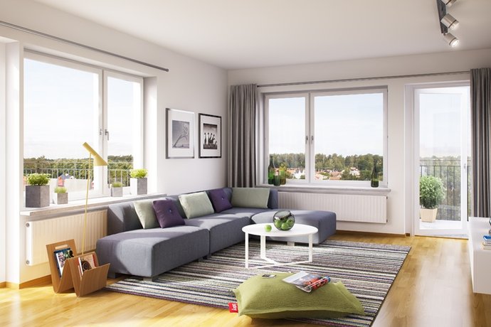 modern Scandinavian minimalist living room