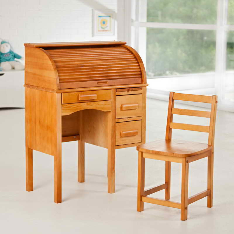 Kids Desk With Wooden Chair