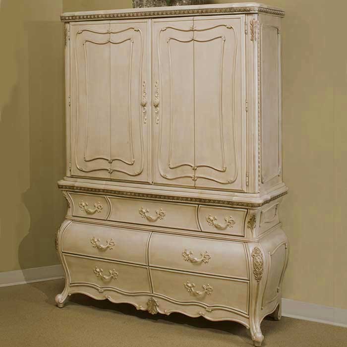 victorian style Caravelle Pearl Media Chest 