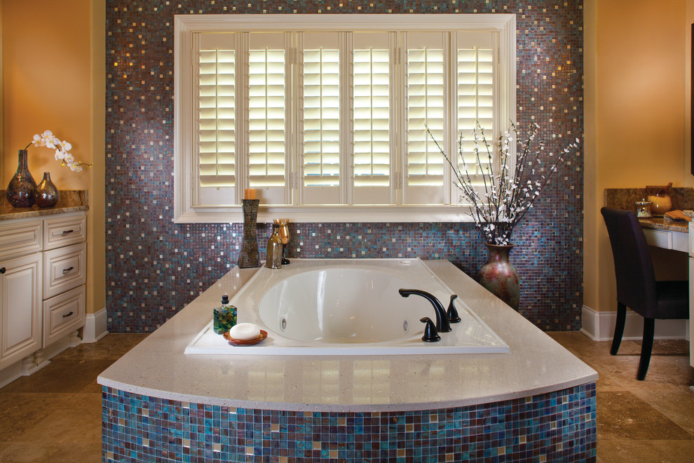 mosaic tile bathtub