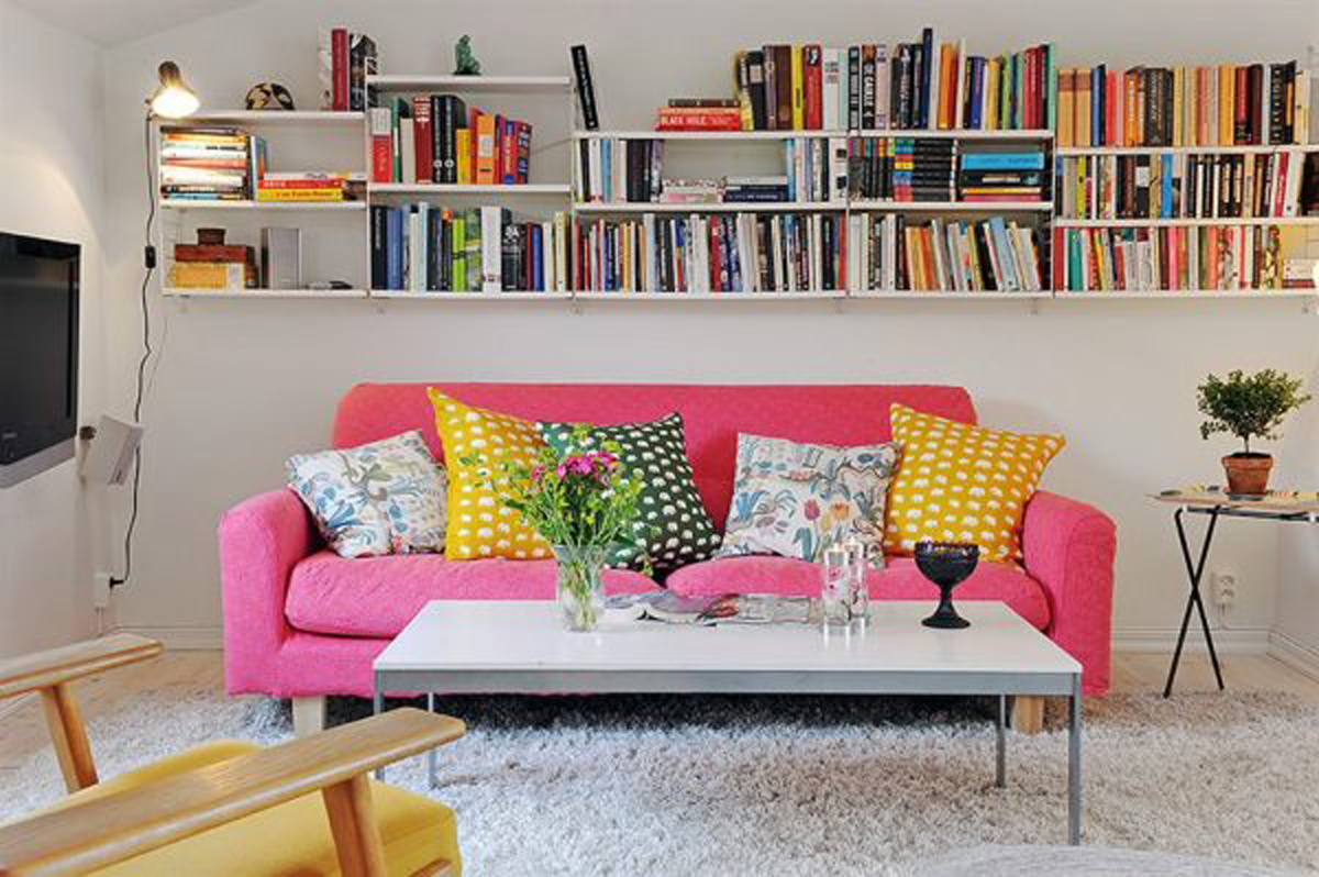 Pink Colored Sofa