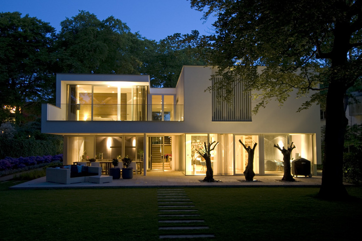 exterior views of the contemporary home