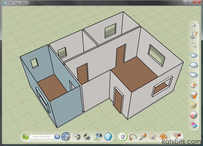 The 3DVIA 3D space planning software is best for interior room design, business space layout and merchandising
