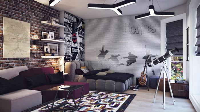 Beatle style teenage body bedroom 