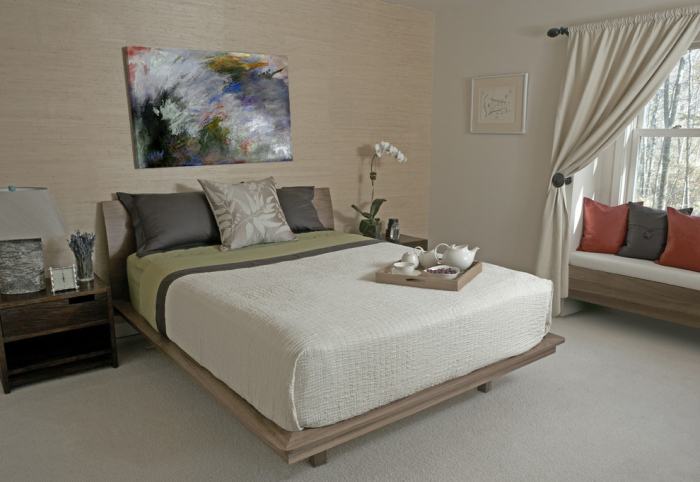 neat and minimalist bedroom