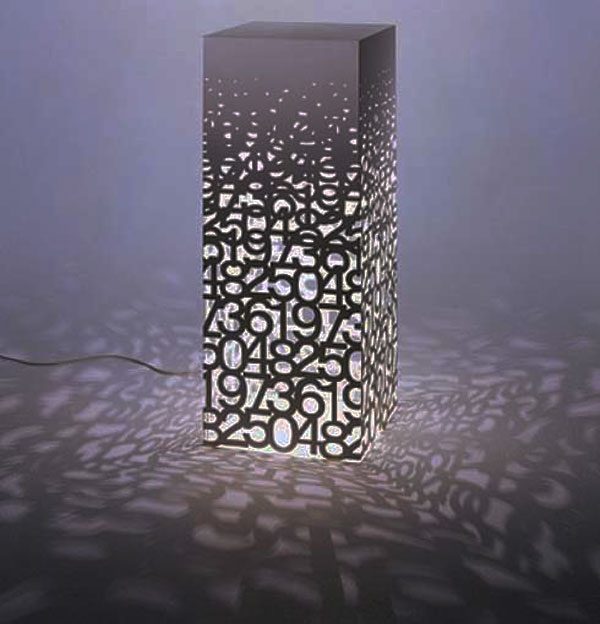 numeric design lamp