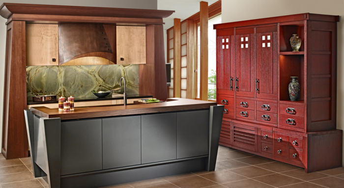 Beautiful cherry oak cabinets for the kitchen 