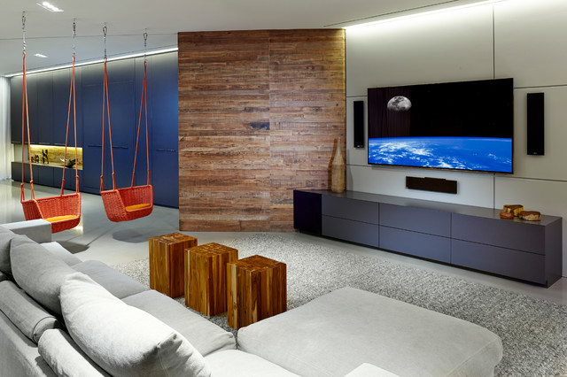 indoor swing concept adds to the fancy feel of the room