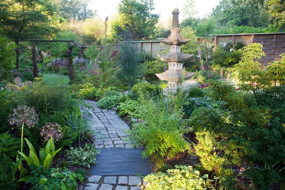 Zen garden in the backyard
