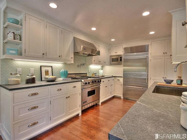 Kitchens with Gray Granite Countertops