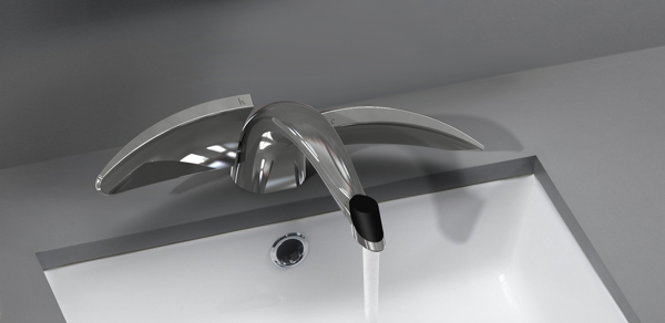Simply designed chrome tap