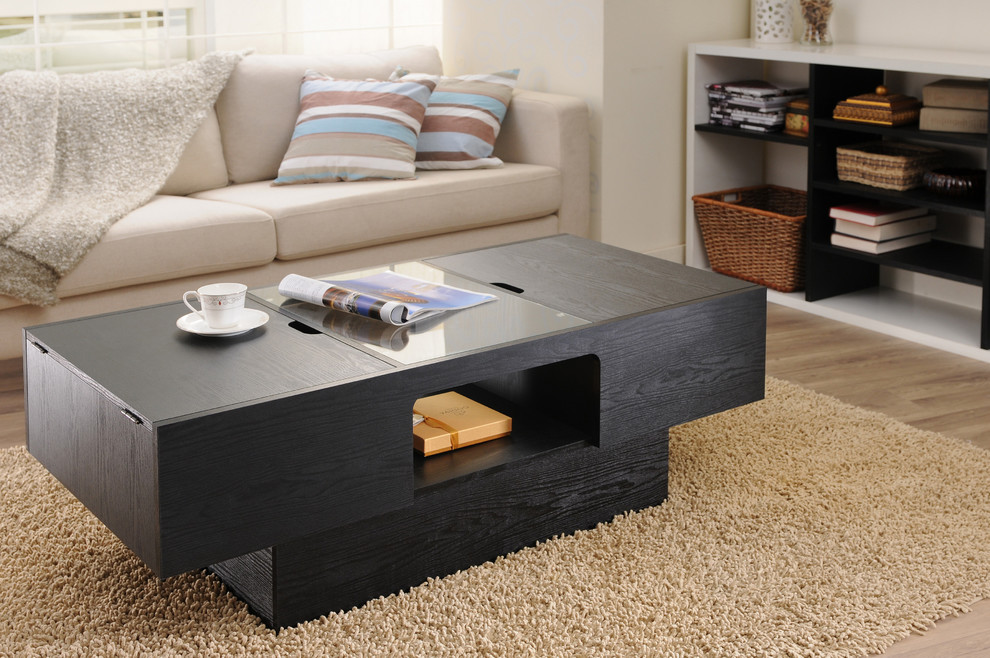 Coffee table with storage on the sides