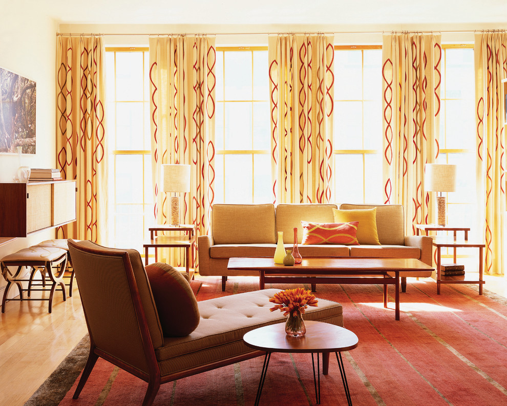 Mid Century Modern Curtains Interior Design Ideas