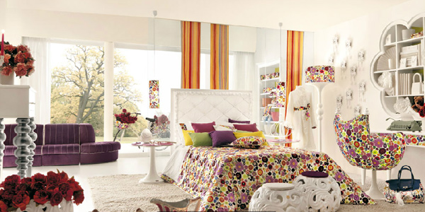 bright colours for beddings and allow more light
