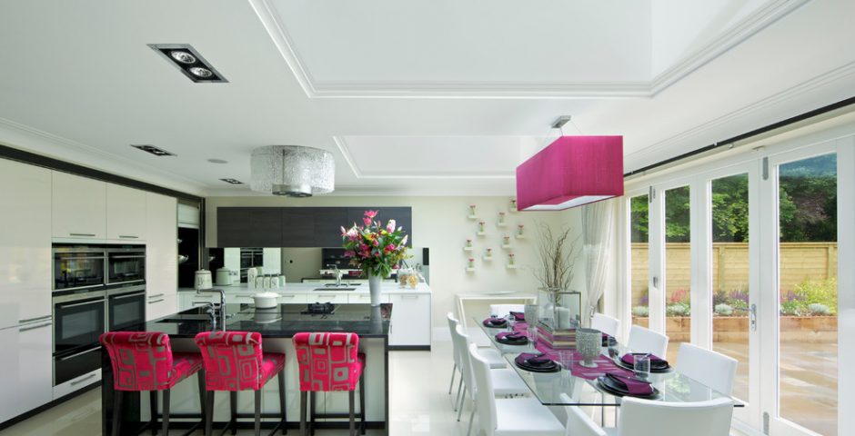 Pink Fabrics with Black Marble